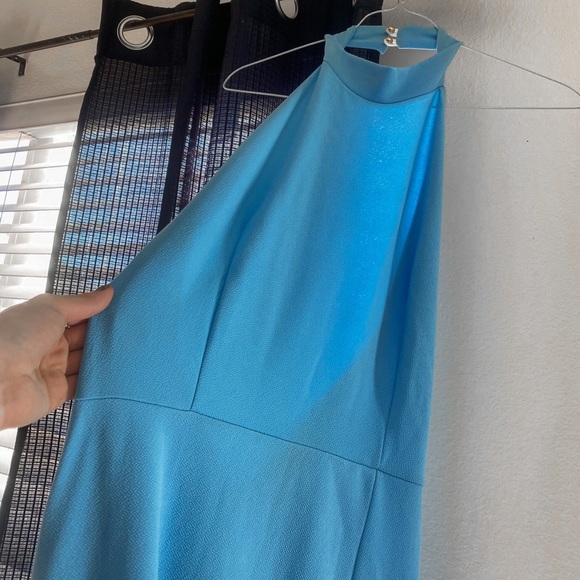 Light blue full length backless dress (Club 12) Medium - Picture 3 of 4